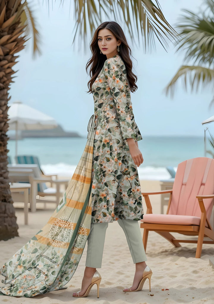 Bin Naeem Fabric Lawn 3Pcs De - LA17 - P30162 - Bin Naeem Fabrics