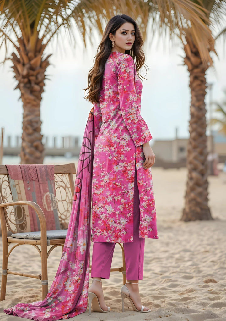Bin Naeem Fabric Lawn 3Pcs De - LA17 - P30164 - Bin Naeem Fabrics