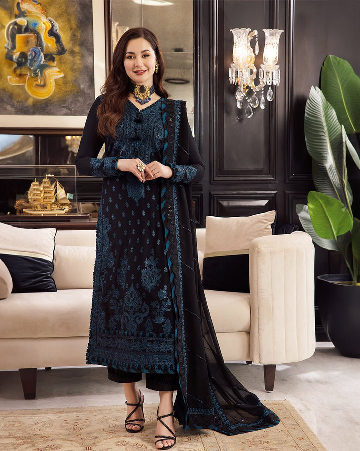 Bin Naeem Premium Lawan 3PC Unstitched Embroidered Top Trending - Bin Naeem Fabrics