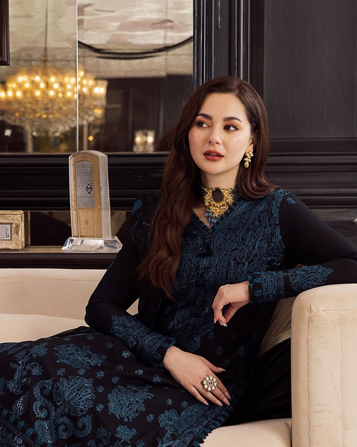 Bin Naeem Premium Lawan 3PC Unstitched Embroidered Top Trending - Bin Naeem Fabrics