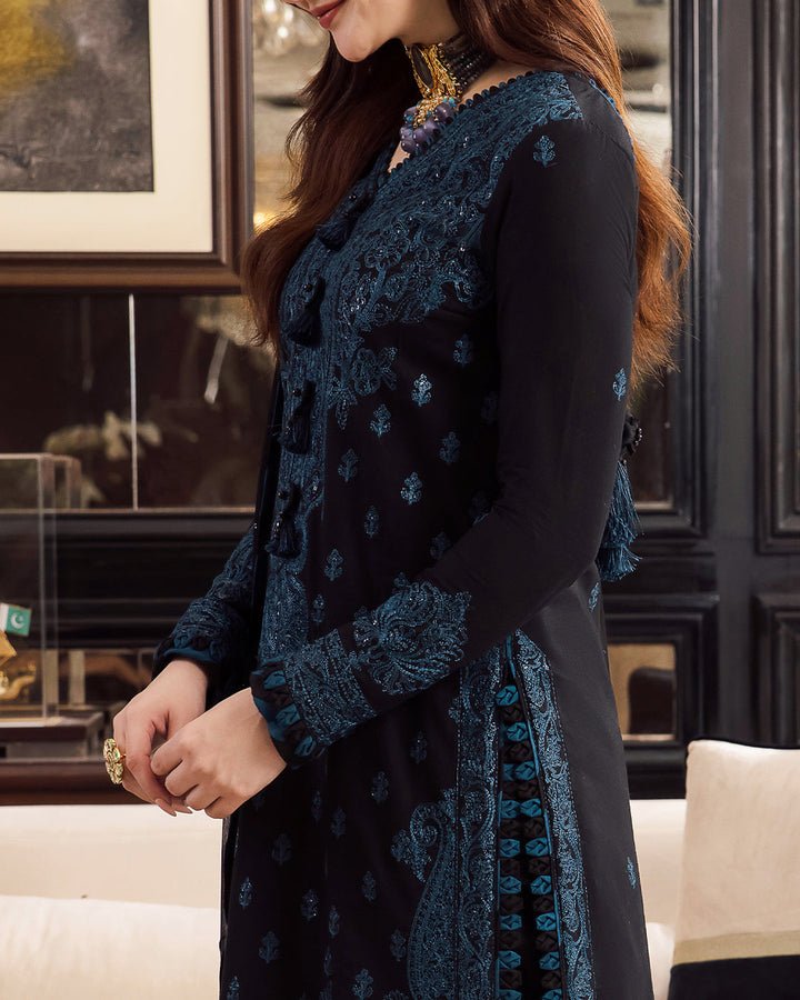 Bin Naeem Premium Lawan 3PC Unstitched Embroidered Top Trending - Bin Naeem Fabrics