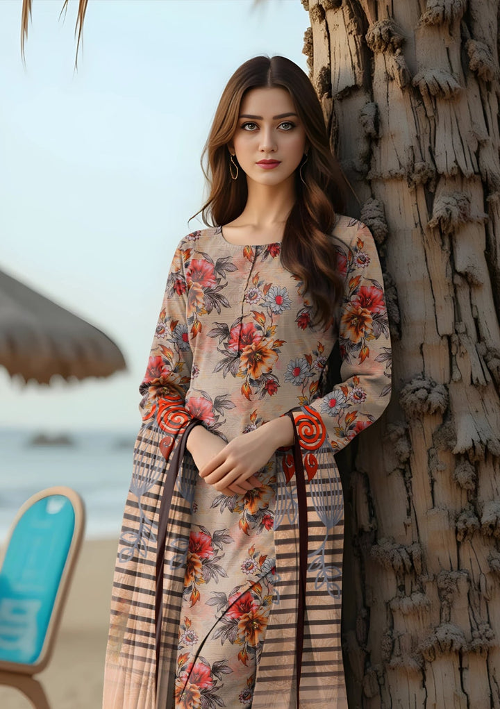 Bin Naeen fabric Lawn 3Pcs De - LA17 - P30170 - Bin Naeem Fabrics