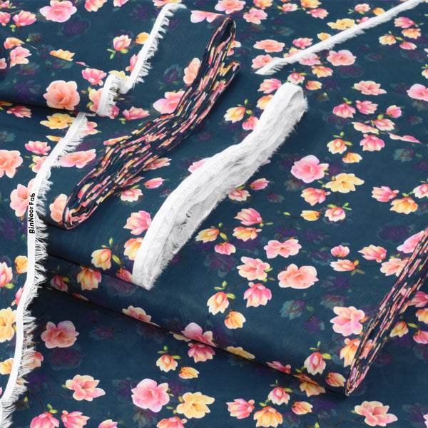 Bin Naeen fabric Lawn De - LA68 - P2744 - Bin Naeem Fabrics